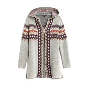 Fate Georgina Fairisle Hooded Cardigan - size small